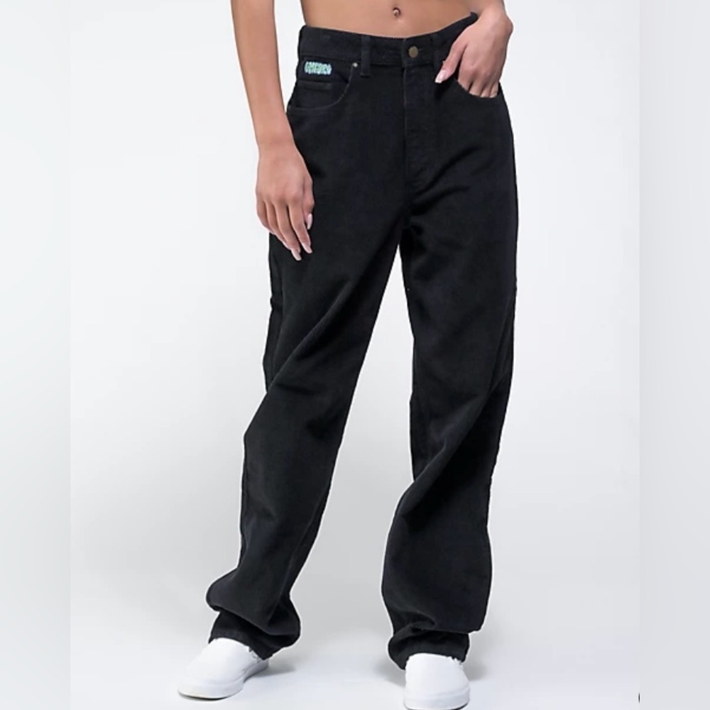 Empyre Tori 90's Black Corduroy Skate Pants Women's Size 6 Casual School